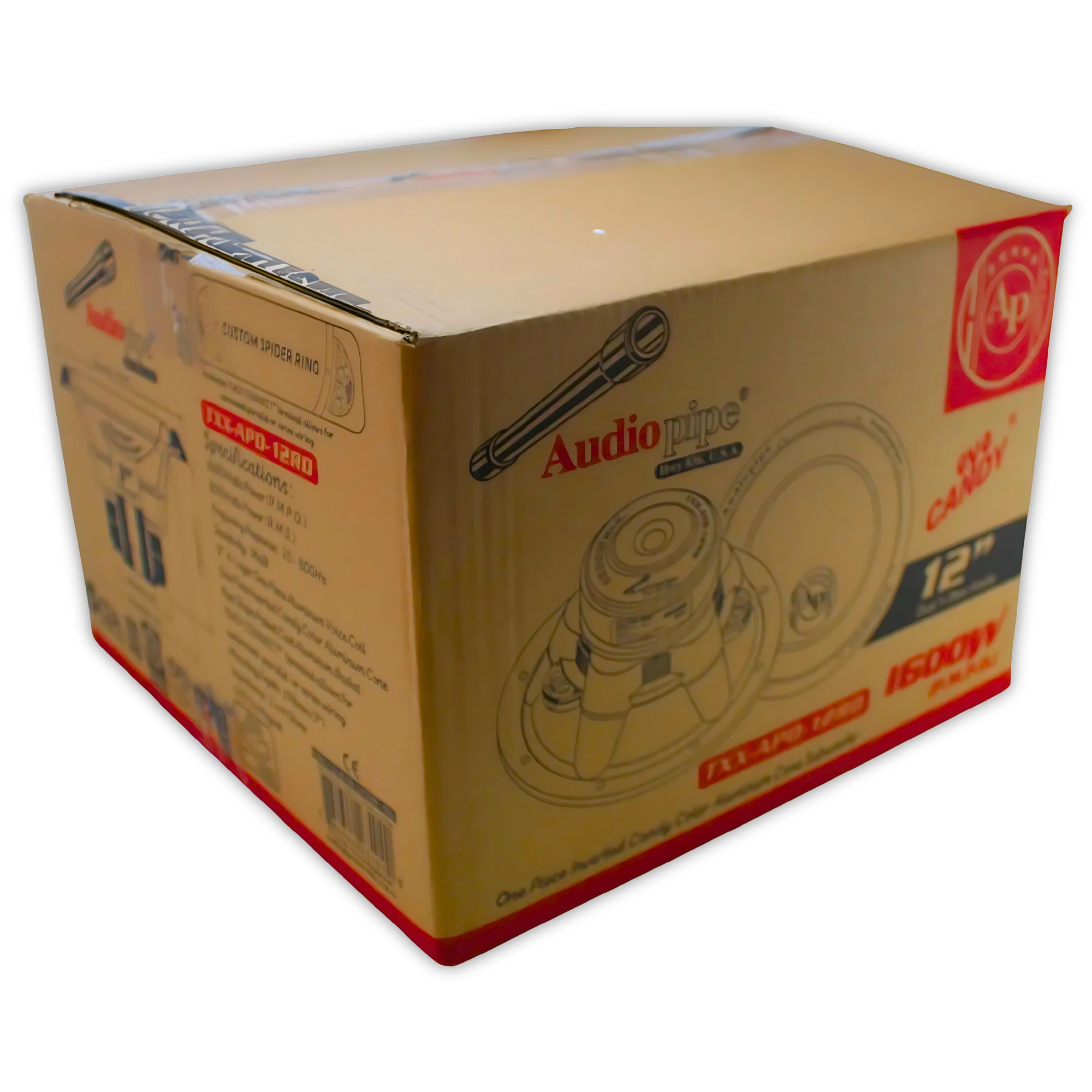 Subwoofer Audiopipe TXXAPD12RD 12 PLG 1600W Eye Candy Rojo