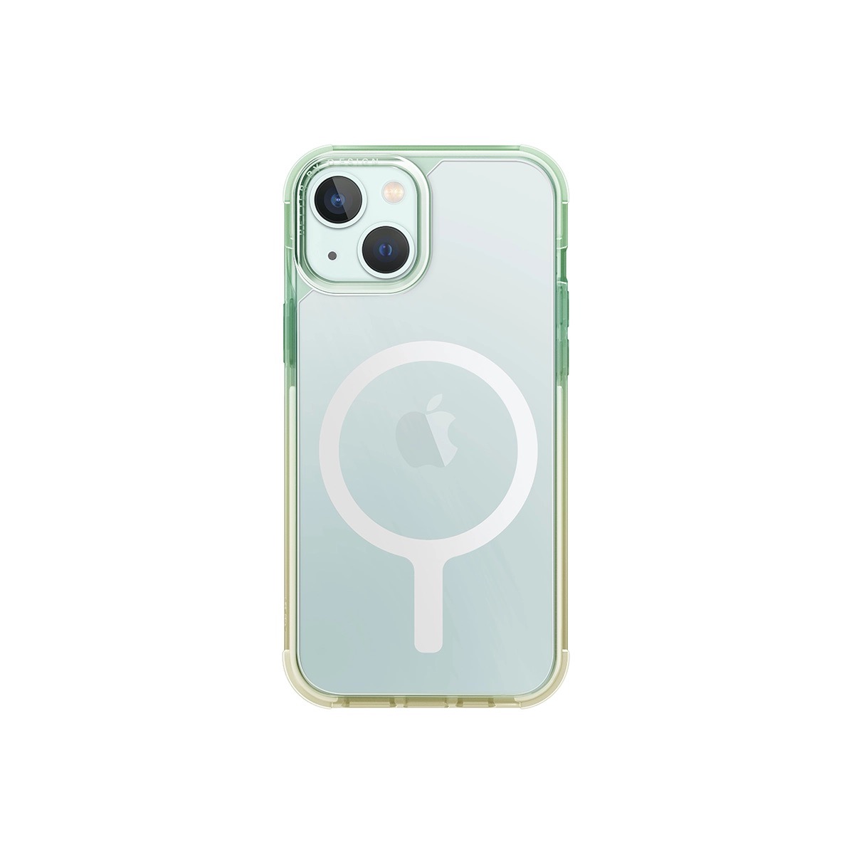 Funda Híbrida iPhone 15 Combat Duo Magclick Verde/Amarillo Uniq
