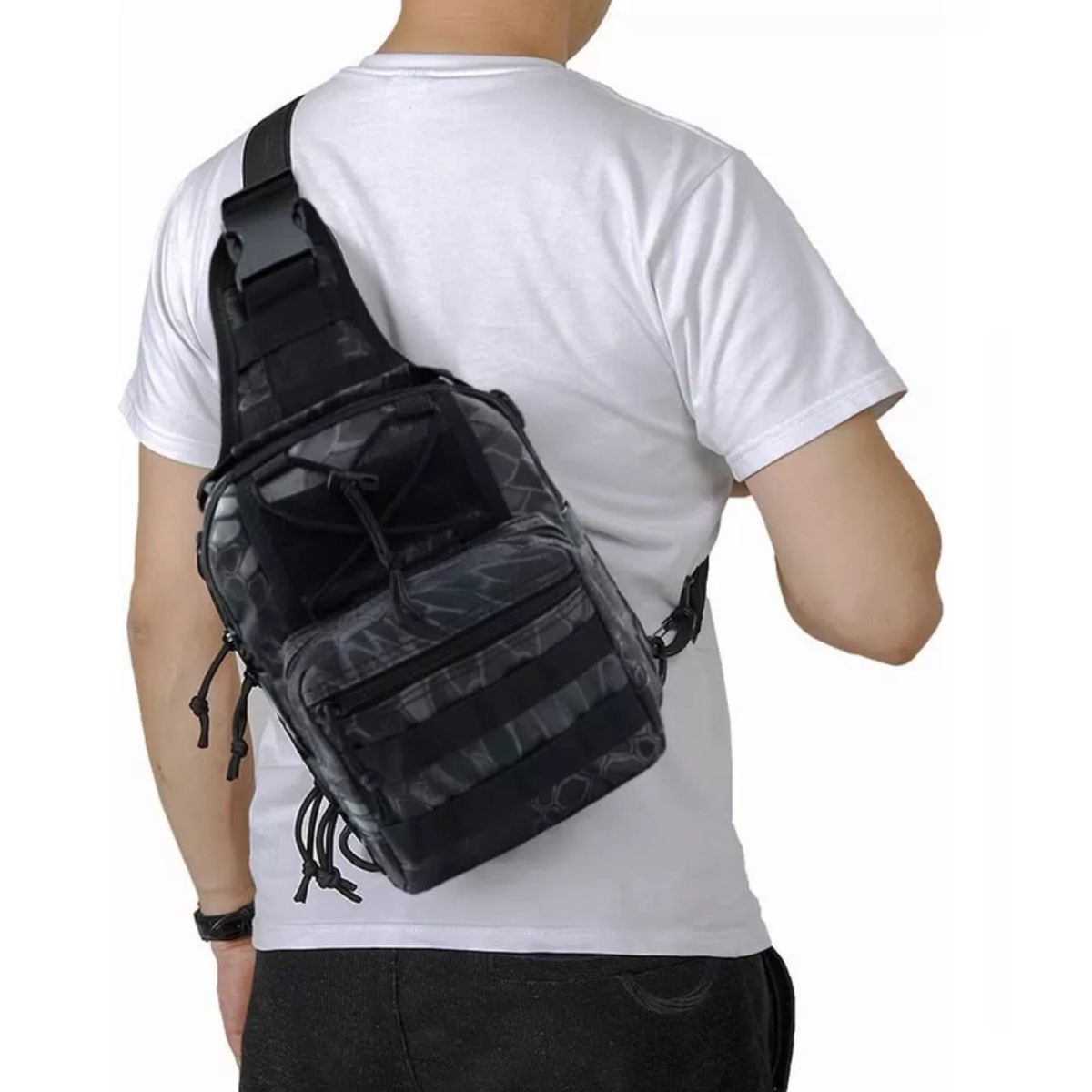 Multiusos Pechera Mochila Táctica Militar Bandolera Cruzada Mochila bolsa cartera moto autos negro