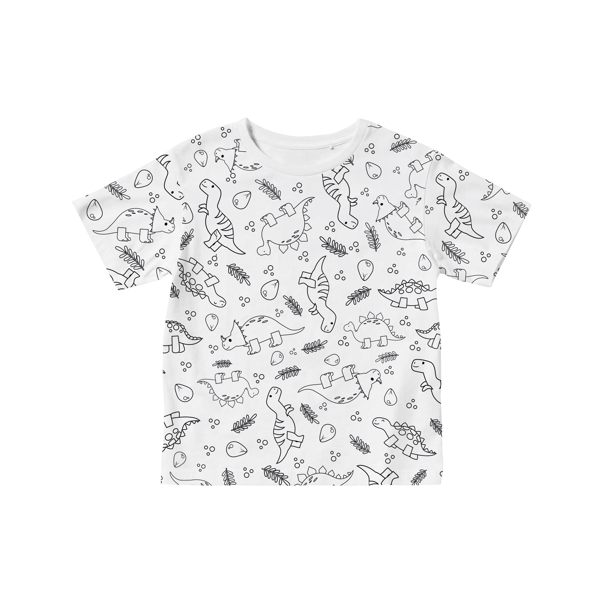 Pijama de Niños Para Colorear/Dibujar Unisex De Dinosaurios Bilingüe Didáctico Coloreable Plumones Incluidos