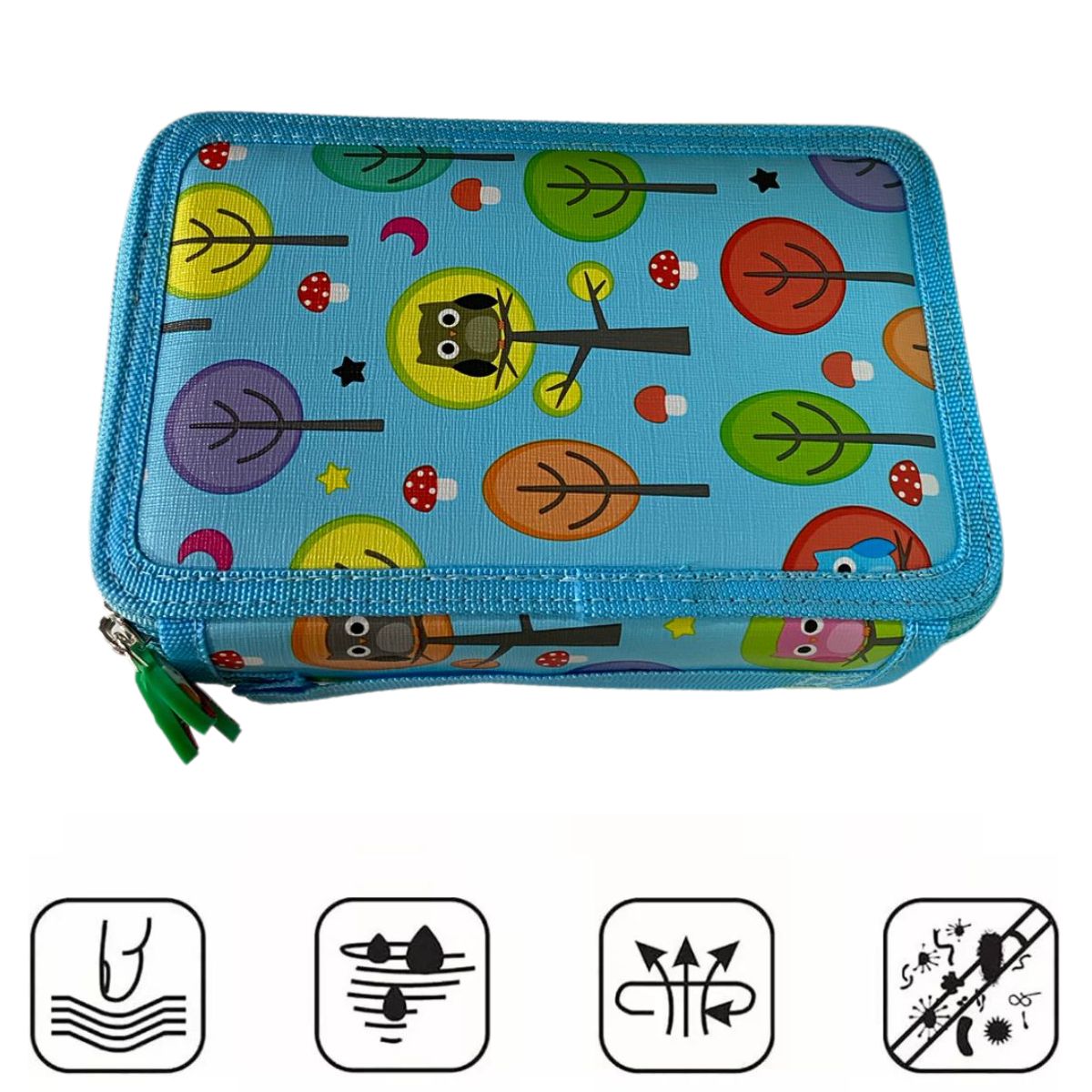 Organizador Lapicera para 50 lápices/plumones/plumas 3 cierres, 3 niveles