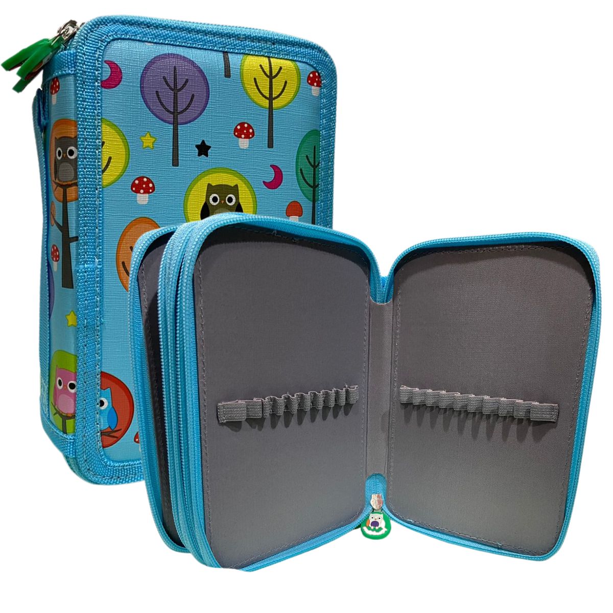 Organizador Lapicera para 50 lápices/plumones/plumas 3 cierres, 3 niveles