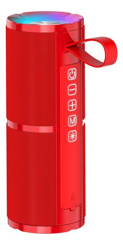 Bocina Bluetooth 5.1 Portátil 1Hora BOC060 Inalámbrico con Sonido Estéreo HD Reproducción Manos Libres 2400mAh 3.5mm Rojo