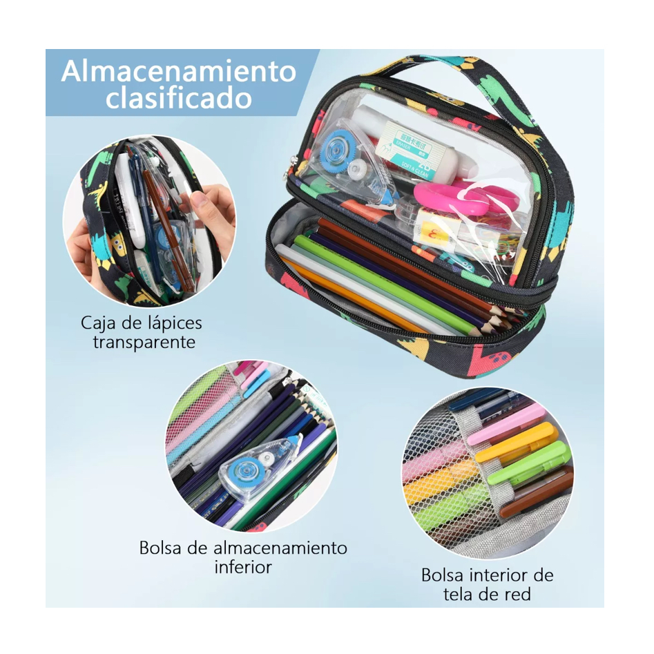 Estuche Para Lápices 50 Ranuras Negro 