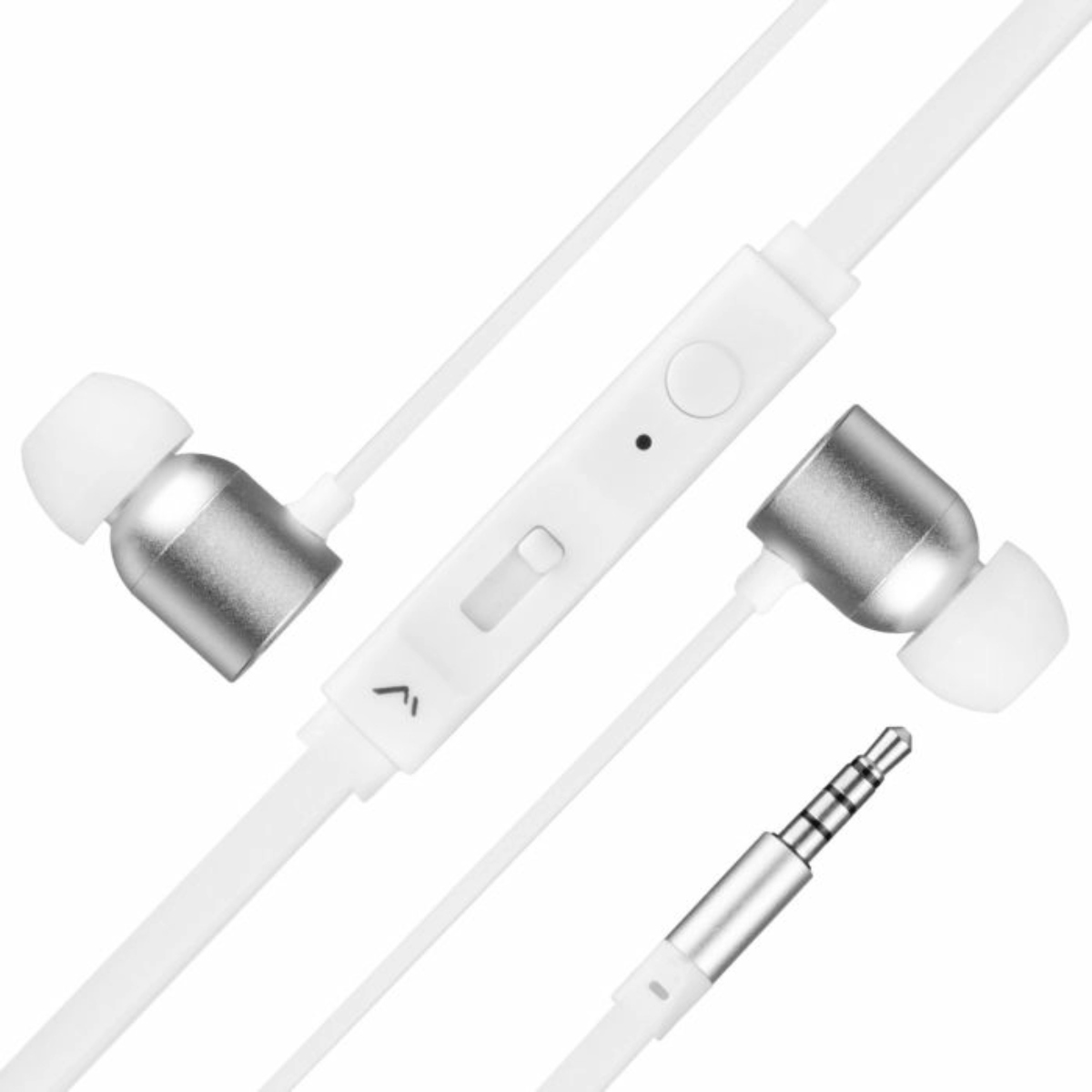 Audífonos Mitzu MH-0068SL Manos Libres C/Estuche Plateado Metálico ENDY1
