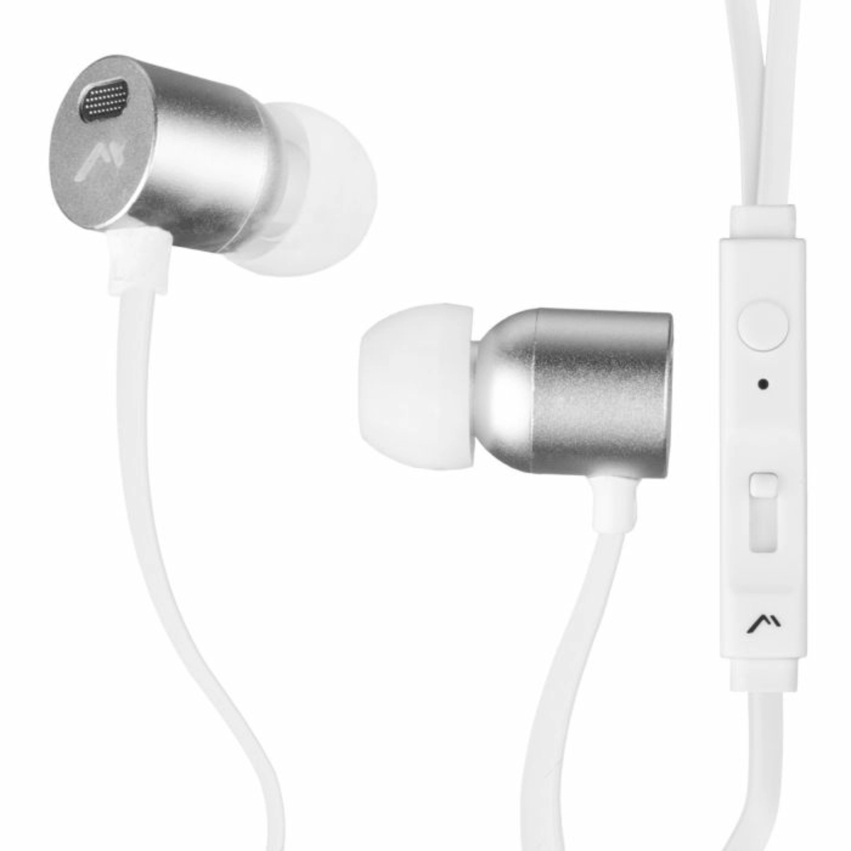 Audífonos Mitzu MH-0068SL Manos Libres C/Estuche Plateado Metálico ENDY1