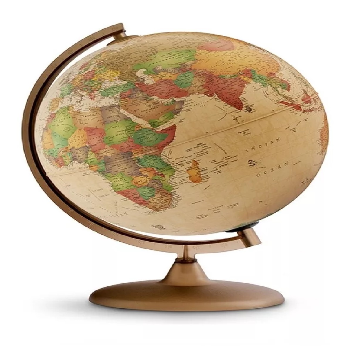 M Globo Terráqueo En Español Con División Política Beige 30 Cm