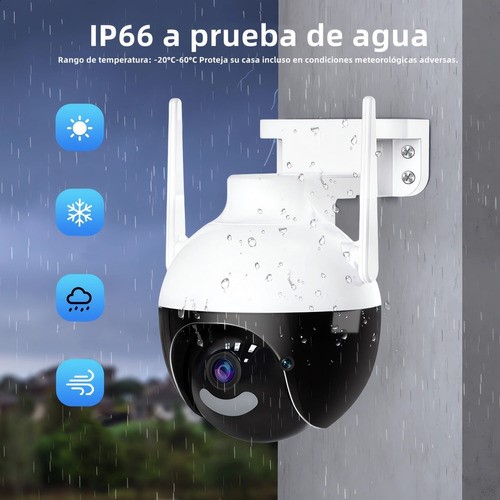 Cámara De Seguridad Exterior Inalámbrica Wifi Hd 360° Alarma