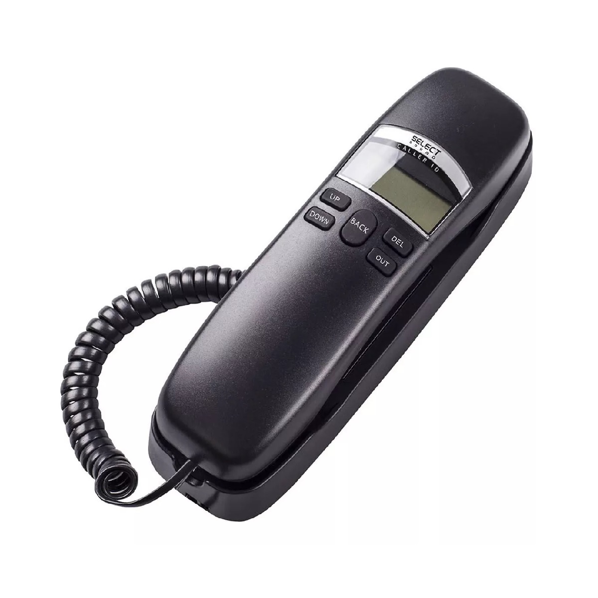 Telefono De Pared Select Sound Caller Id Reloj, Alarma Color Negro