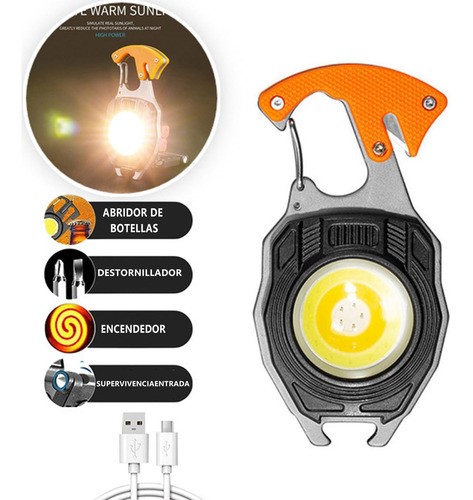 Linterna Led Llavero Táctica Multifuncional Lampara Portátil