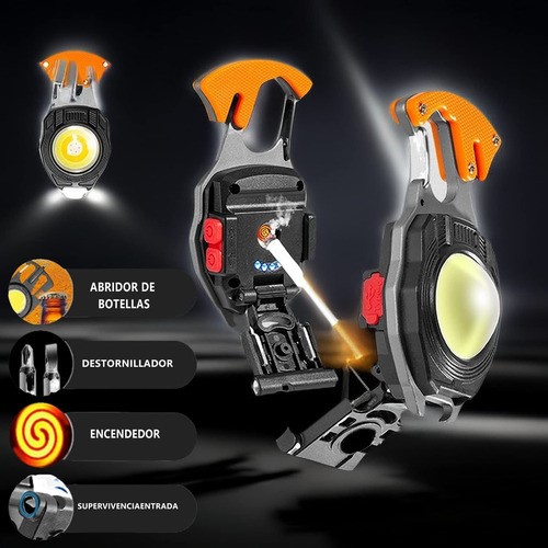 Linterna Led Llavero Táctica Multifuncional Lampara Portátil