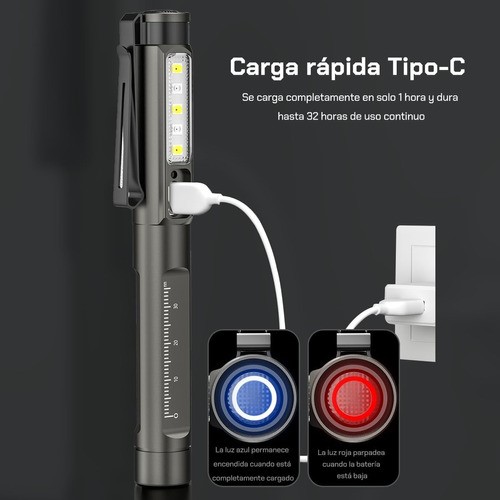 Lámpara De Diagnóstico Recargable, Ultravioleta, 3 Colores
