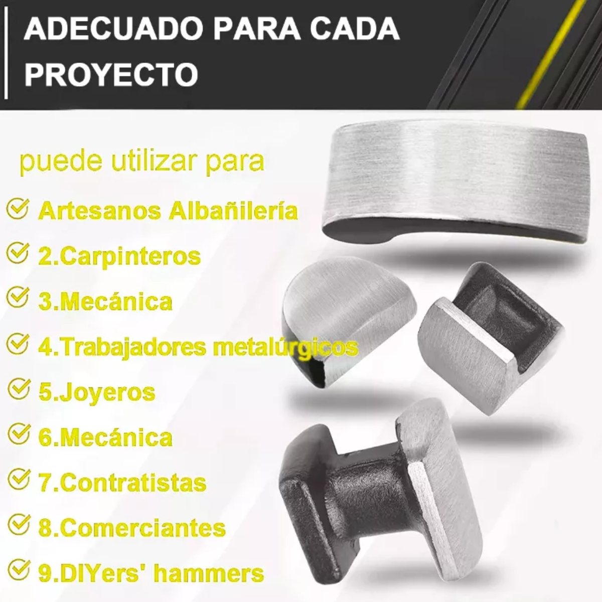 7 Piezas Kit Juego De Carrocero Martillos De Hojalatero