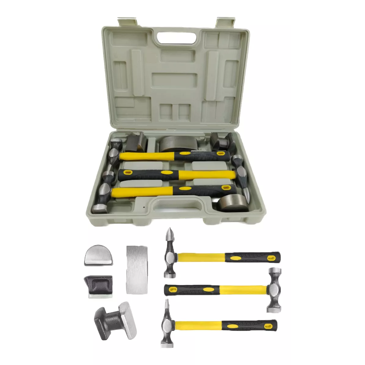 7 Piezas Kit Juego De Carrocero Martillos De Hojalatero