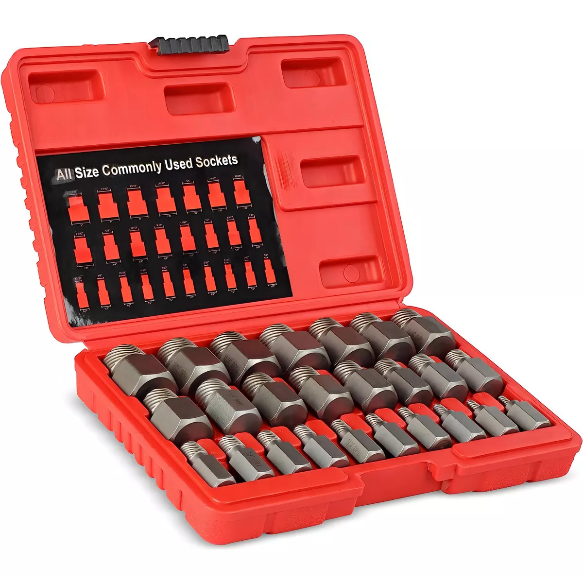 Kit Extractores De Acero Para Tornillos, Birlos Y Pernos Rotos 25pzs