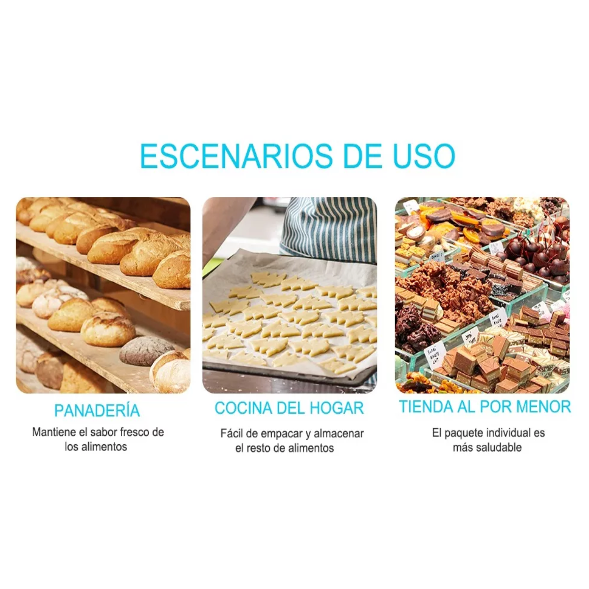 Maquina De Térmica Selladora De Bolsas De Plástico De 30 Cm Blanco