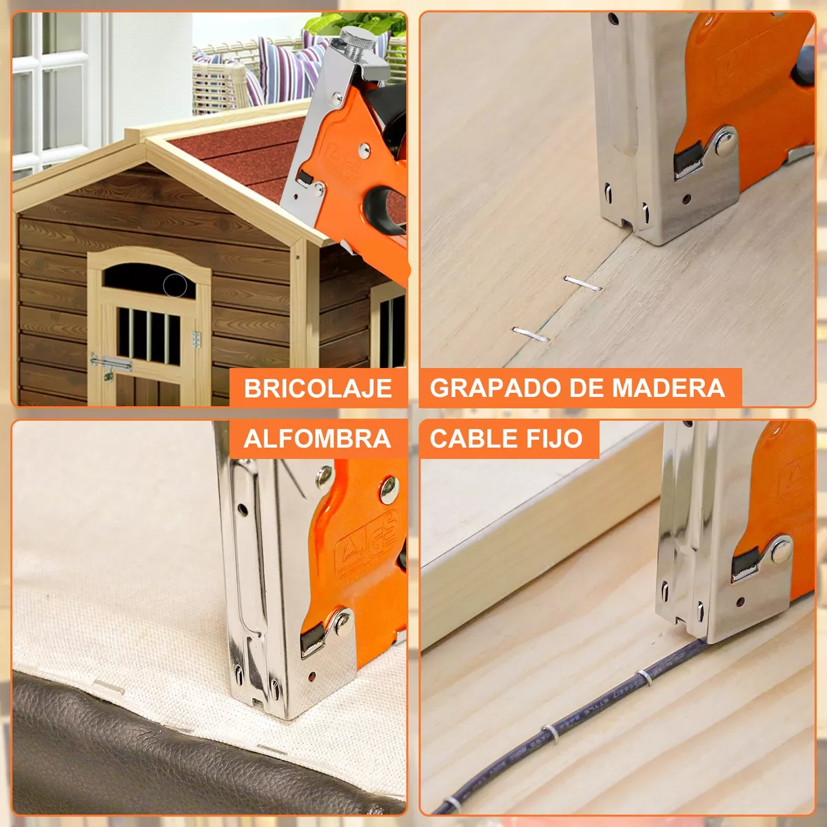 Engrapadora Pistola Para Tapiceria 3 En 1 Grapadora Manual