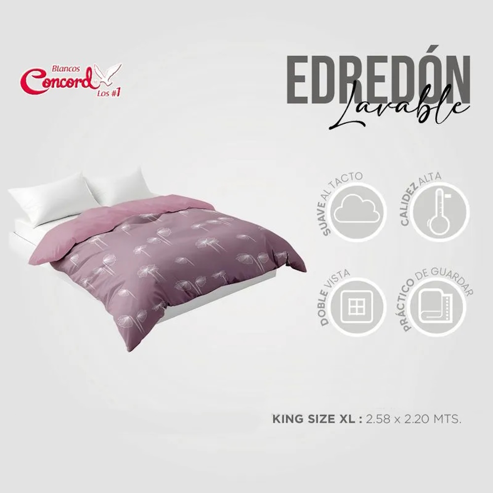 Edredon Lavable Selma Microfibra King Size Concord