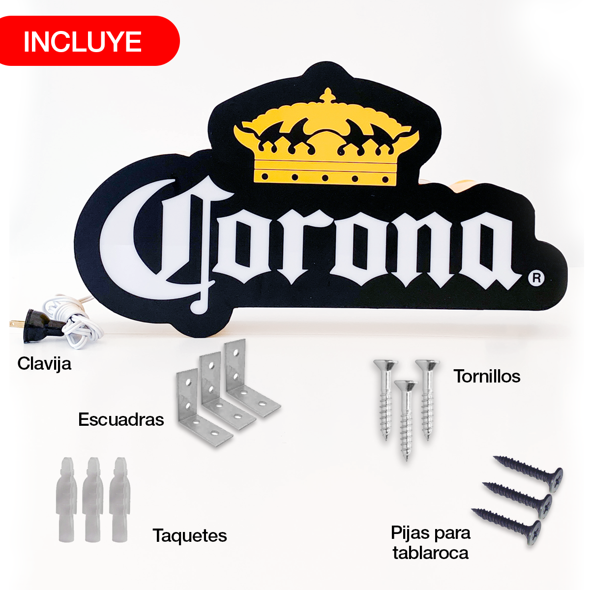Letrero luminoso Cerveza Corona Extra