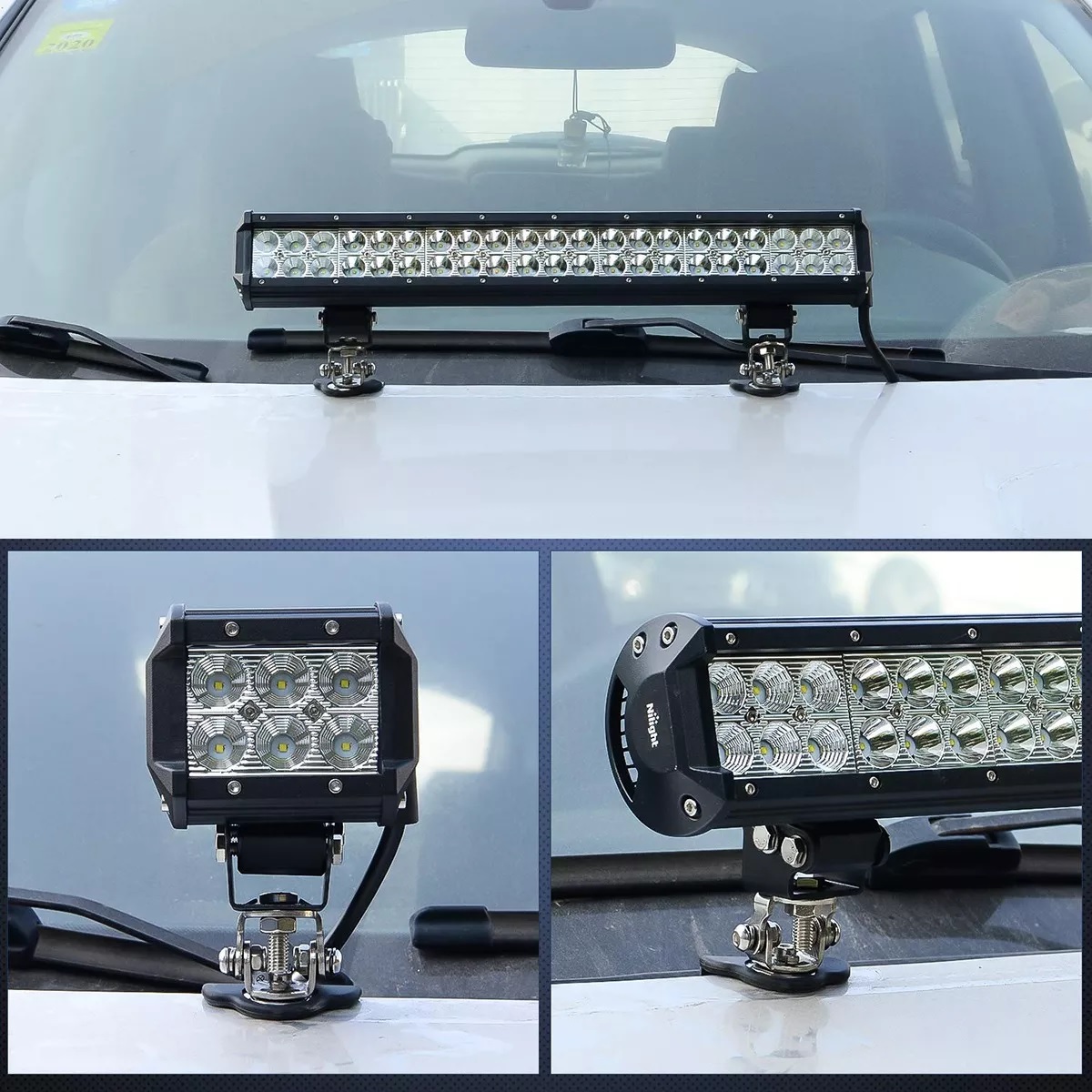 4pz Bases Faro Led Cofre Soporte Neblineros Barras Universal