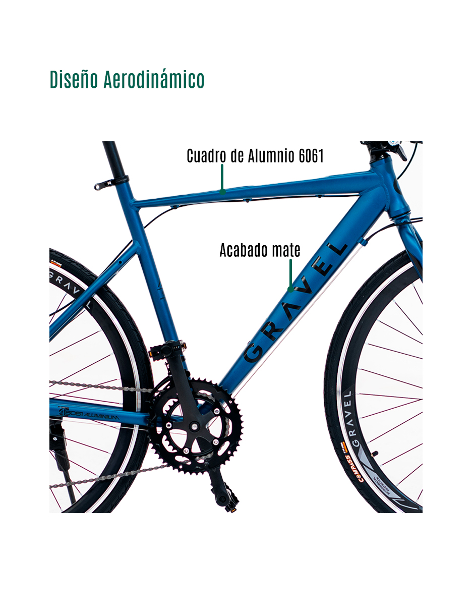 BICICLETA DE RUTA ASPHALT R700 S AZUL