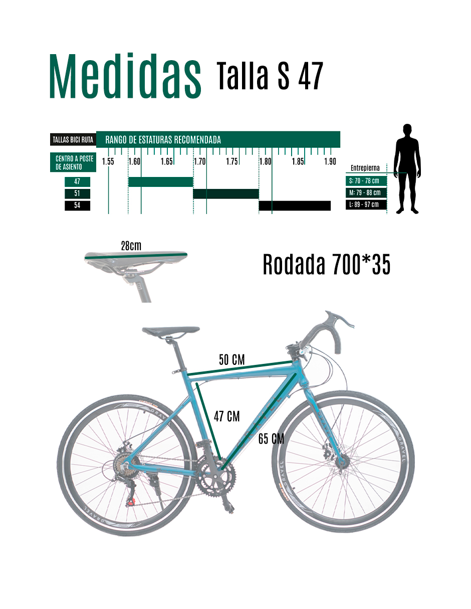 BICICLETA DE RUTA ASPHALT R700 S AZUL