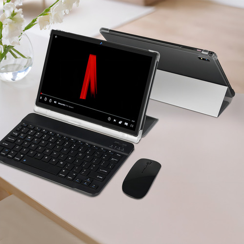 2024 Tablet Goodtel G10 10.1 Tableta 128GB ROM Negra Y 14GB RAM TF 1TB Expansión Octacore 2.0Ghz WIFI 2.4G 5G Bluetooth 5.0 Certificación Google GMS Con Funda Mouse Teclado