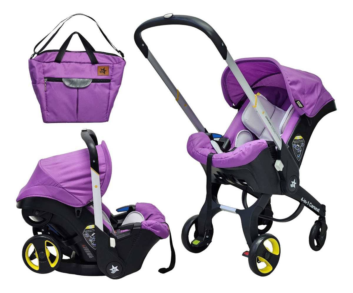 Carriola Para Bebé Starkids Polux Convertible Con Pañalera Dream Purple