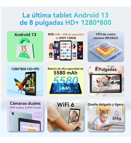 Tablet Blackview Tab50wifi 8gb Ram 128gb Rom Usb Tf Tableta