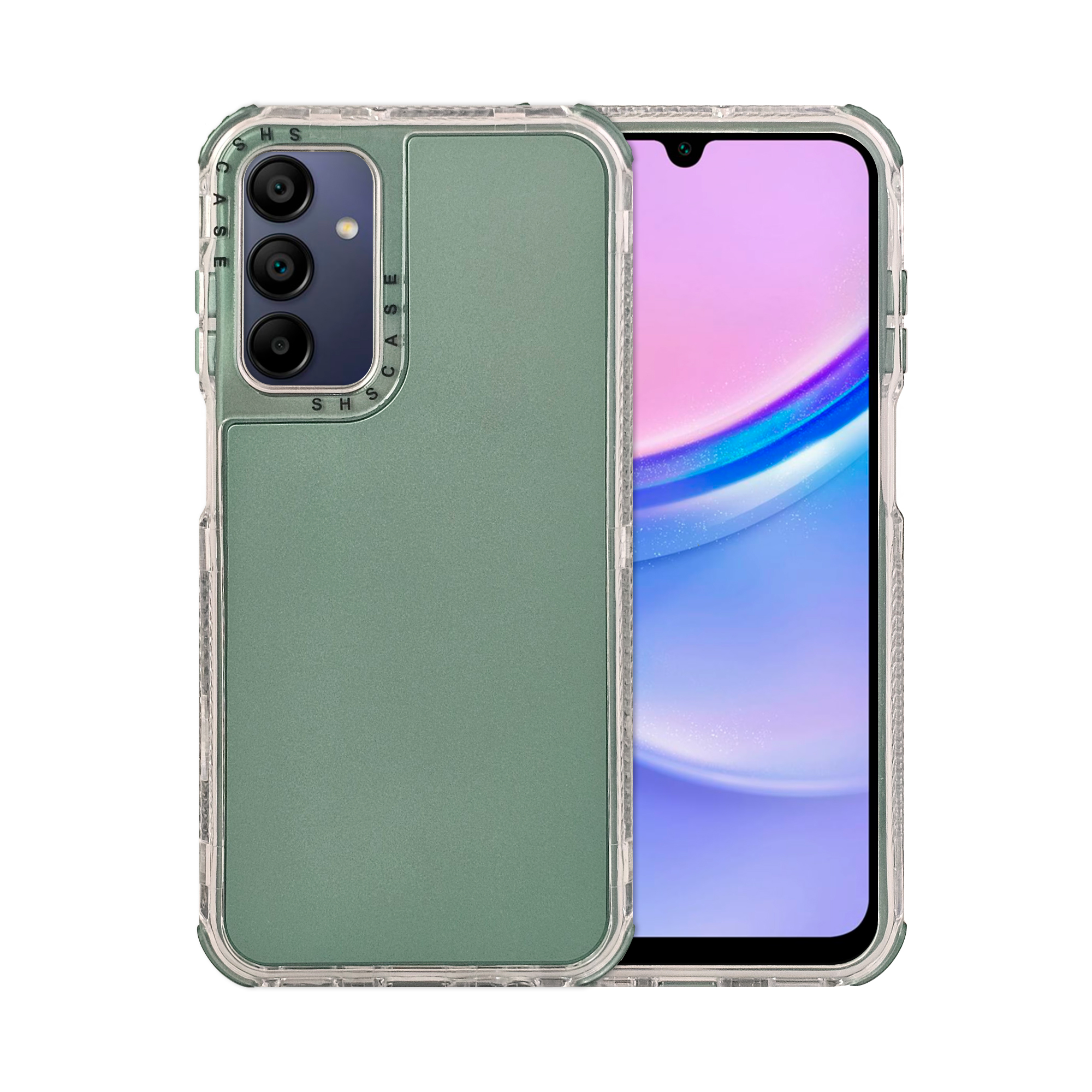 Funda Uso Rudo Rainbow 360 Verde Para Samsung A15