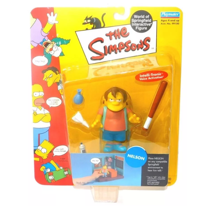 The Simpsons WOS World Of Springfield Nelson Figure Series 3 Playmates