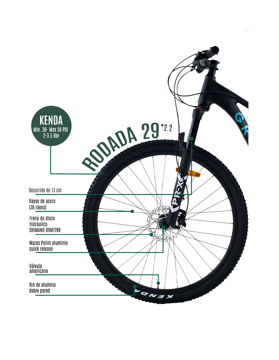 BICICLETA MTB FUJI PRO R29 DOBLE SUSPENSIÓN S 15.5 NEGRA/ AZUL