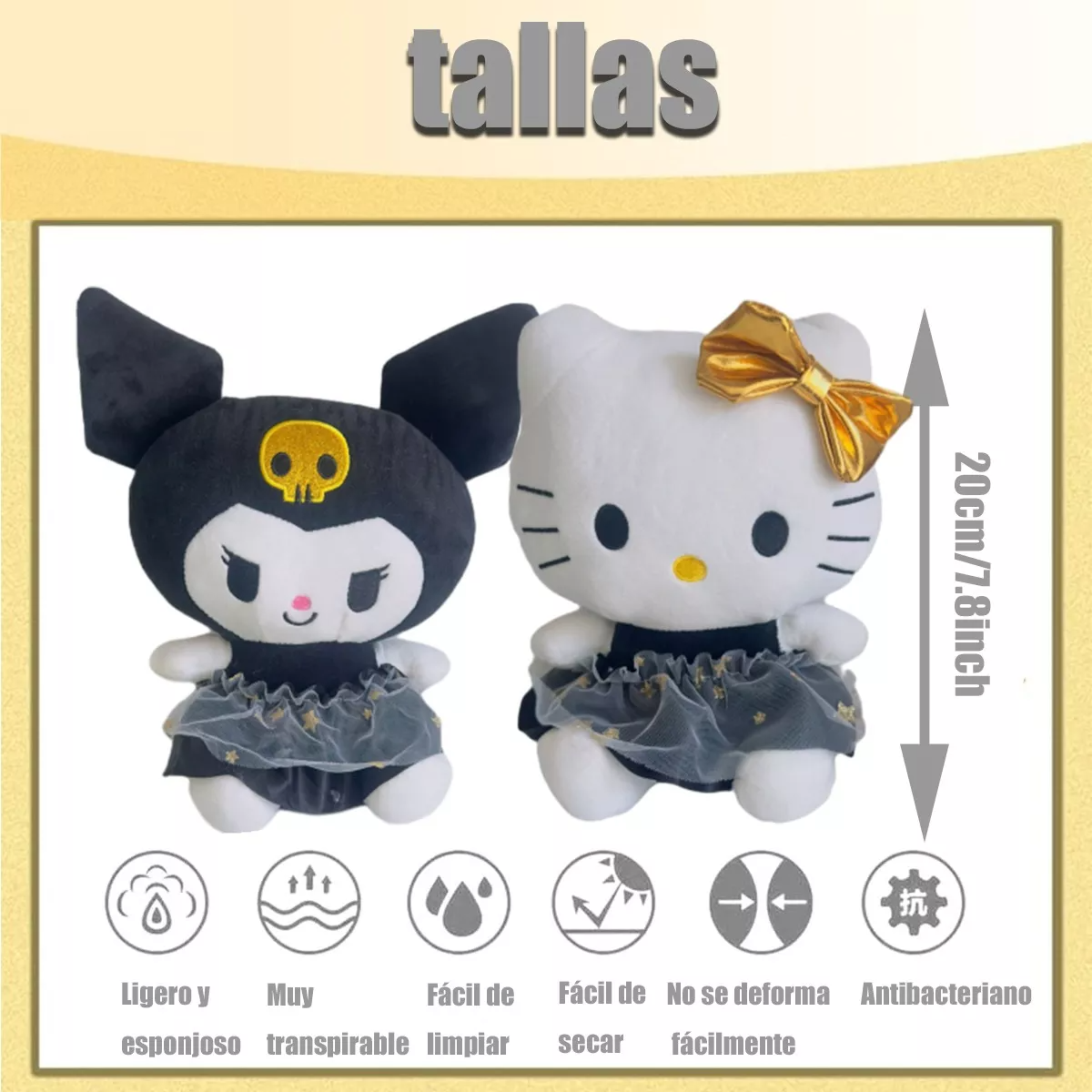 Peluche Hello Kitty Valentin Kuromi Melody Oso Peluche San
