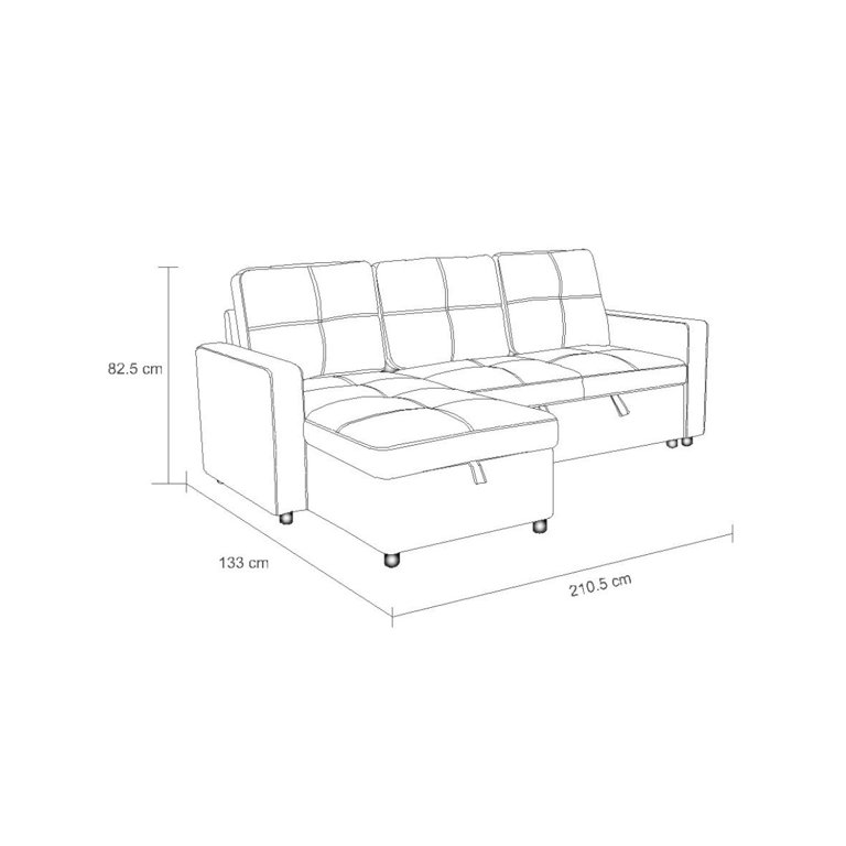 Sala con Almacenamiento Easy Living Modelo Tribeca Color Oxford Tela Velvet
