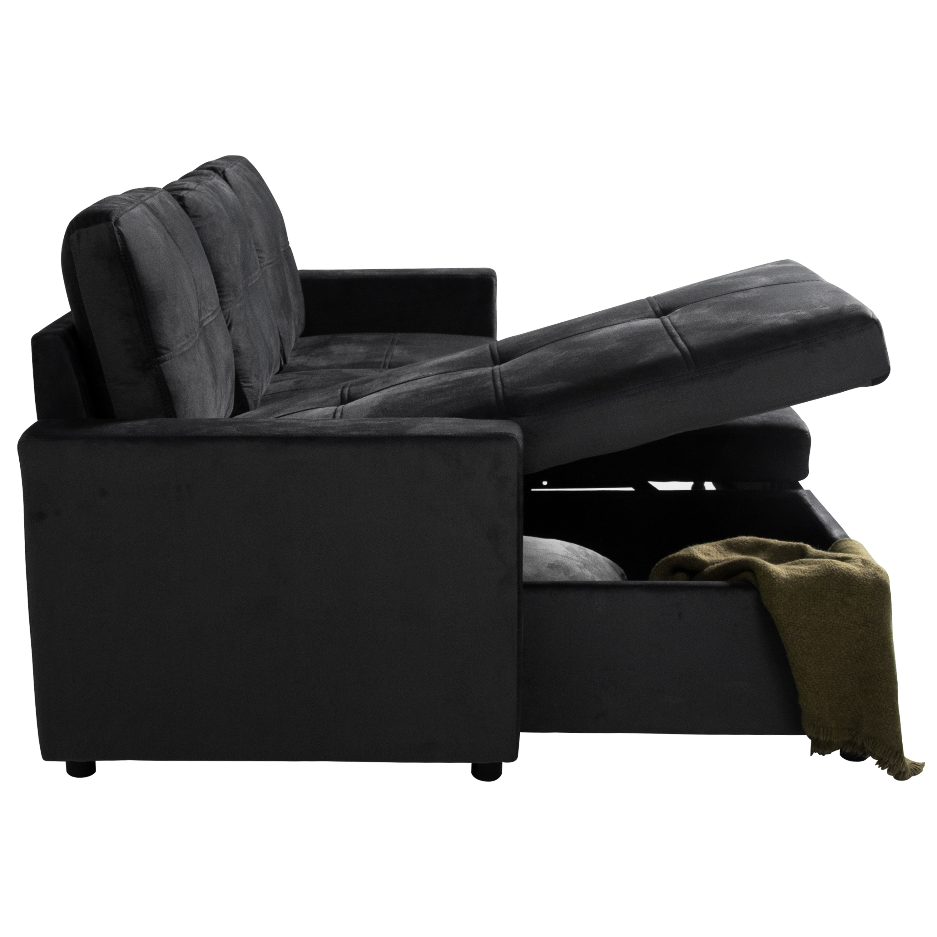 Sala con Almacenamiento Easy Living Modelo Tribeca Color Oxford Tela Velvet