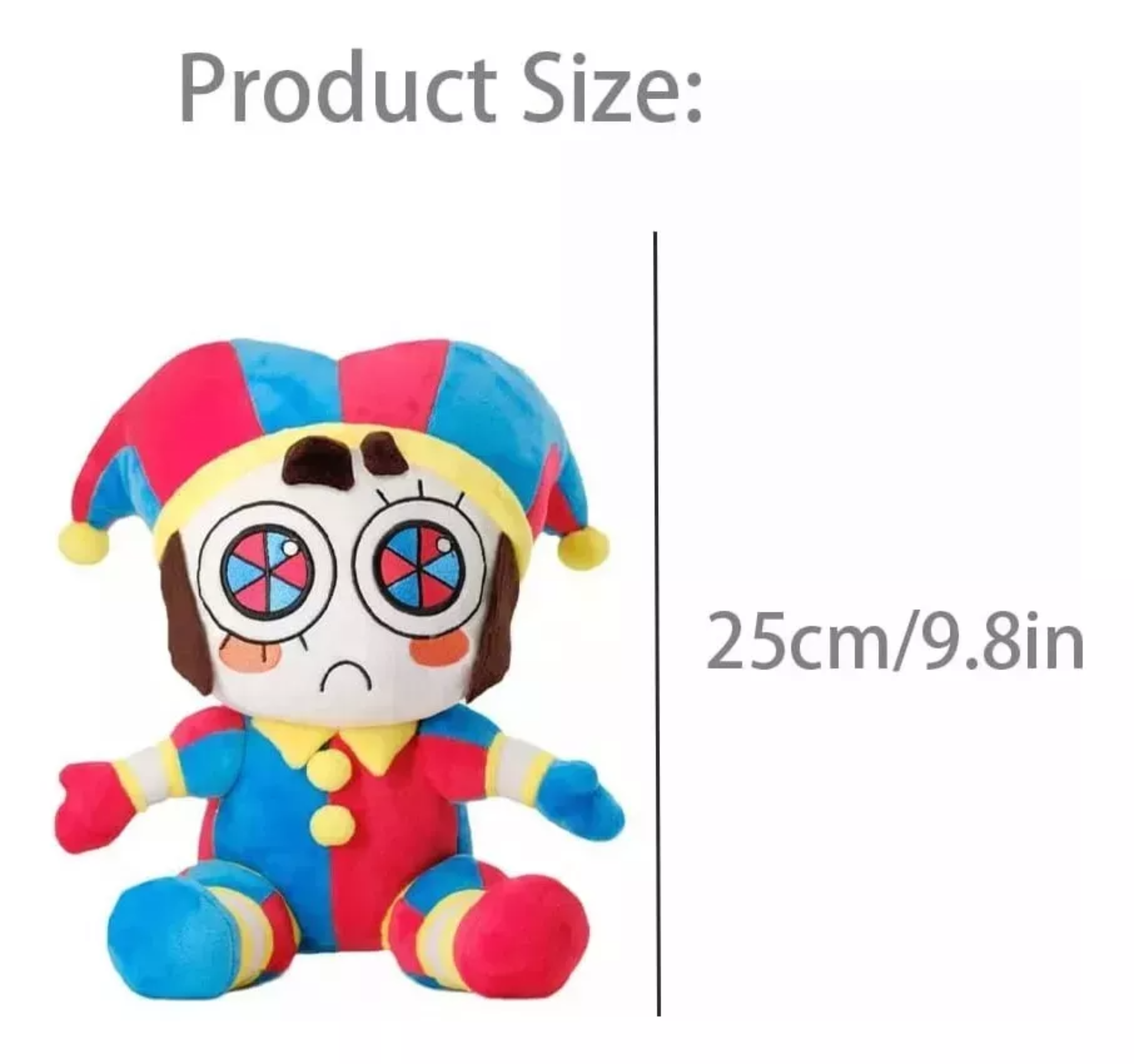 2 figuras de juguete The Incredible Digital Circus Pomni Jax, del color que se muestra en la imagen, 2 unidades