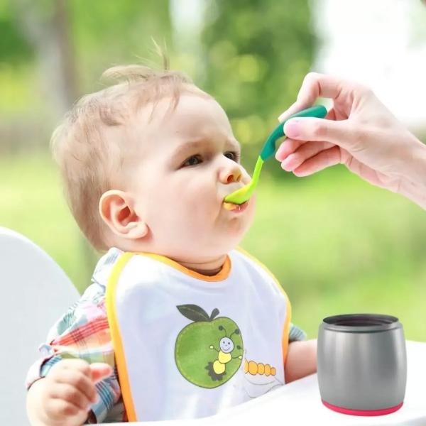 Termo Acero Inoxidable Chicco Contenedor De Comida Compacto Rosa