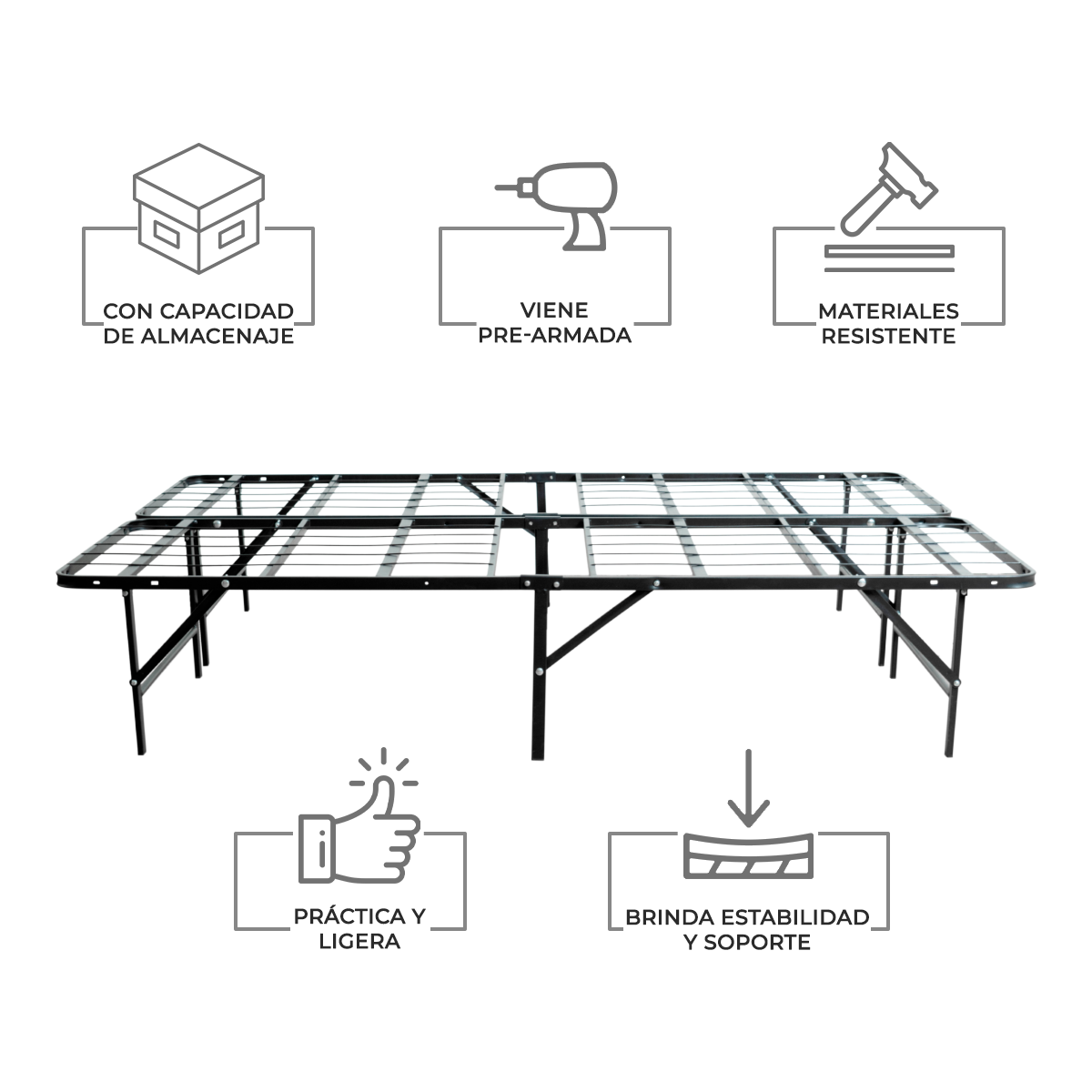 Base Plegable Matrimonial Jaco | Atlas del descanso