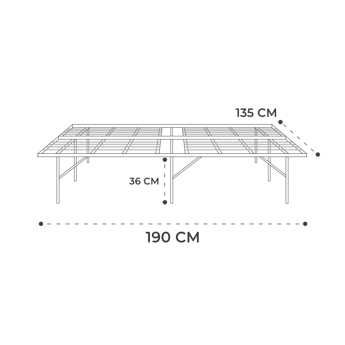 Base Plegable Matrimonial Jaco | Atlas del descanso