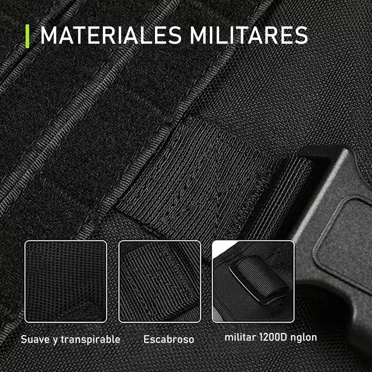 Pechera Táctica Arnés Para Perro Verde Militar Talla G