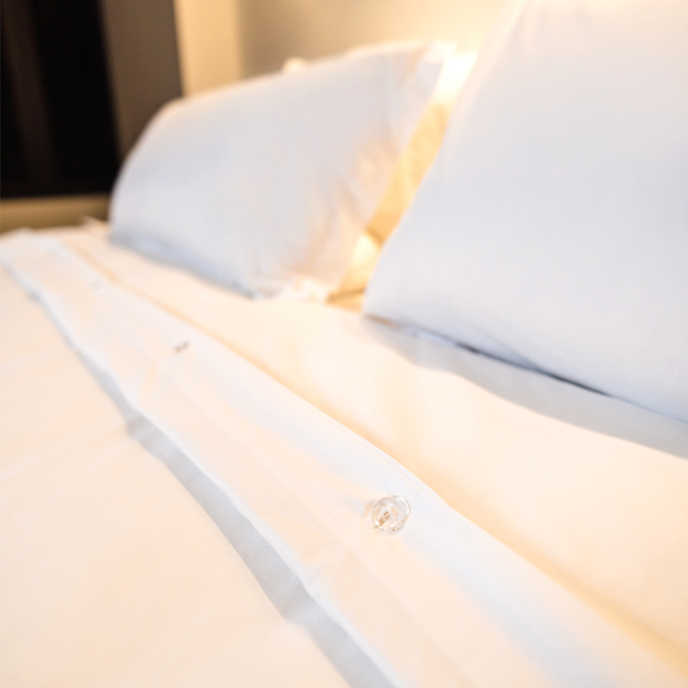 Juego Funda De Duvet Blanco Hotelero 200 Hilos Matri-queen