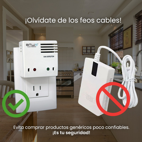 Detector De Gas Lp Natural Humo Y Monoxido De Carbono Bitwo