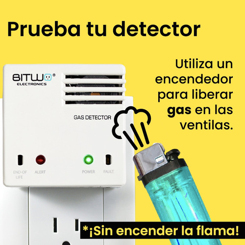 Detector De Gas Lp Natural Humo Y Monoxido De Carbono Bitwo