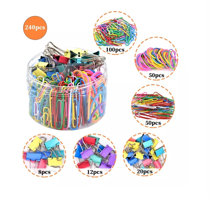 Porta Clips Magnético Para Organizador De Escritorio 240pcs