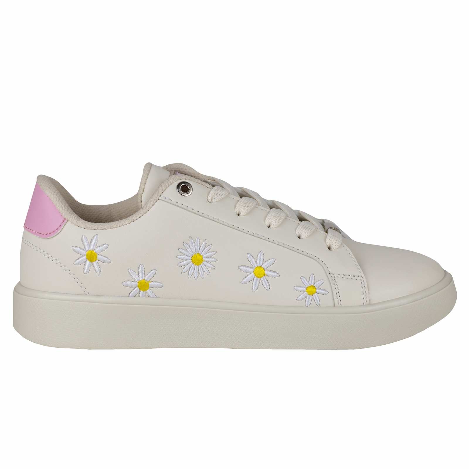 Tenis Choclo Floreado Para Mujer Urbano Capa De Ozono 622208 Latte