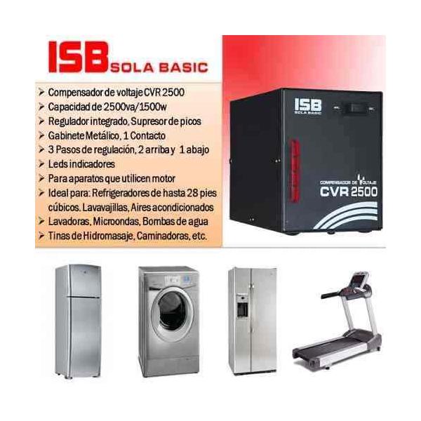 Regulador y compensador de voltaje Sola Basic Isb CVR-2500 EE 1500w para refrigeradores y lavadoras