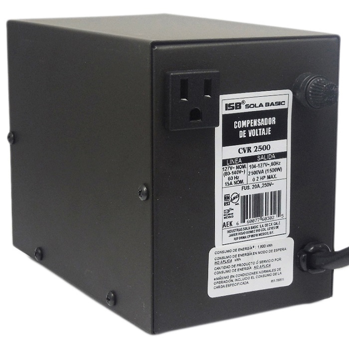 Regulador y compensador de voltaje Sola Basic Isb CVR-2500 EE 1500w para refrigeradores y lavadoras
