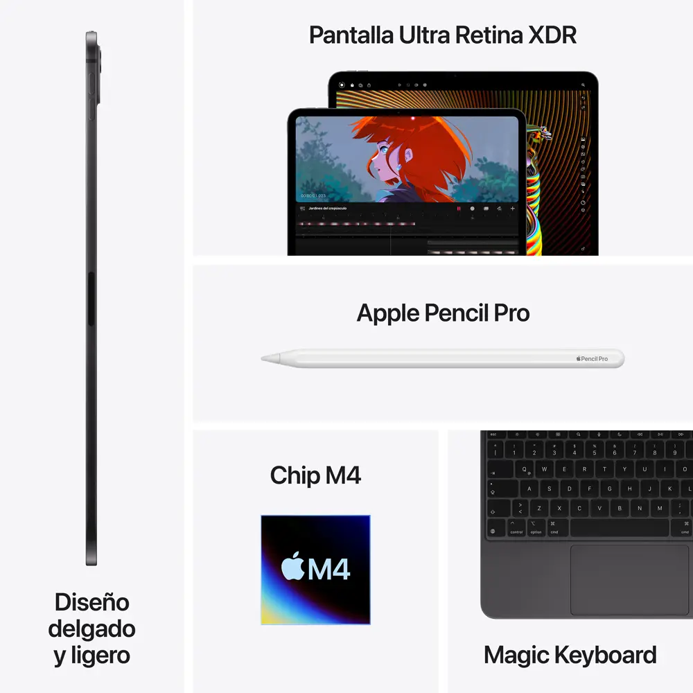 iPad Pro 13 Chip M4 256 GB Gris Espacial 