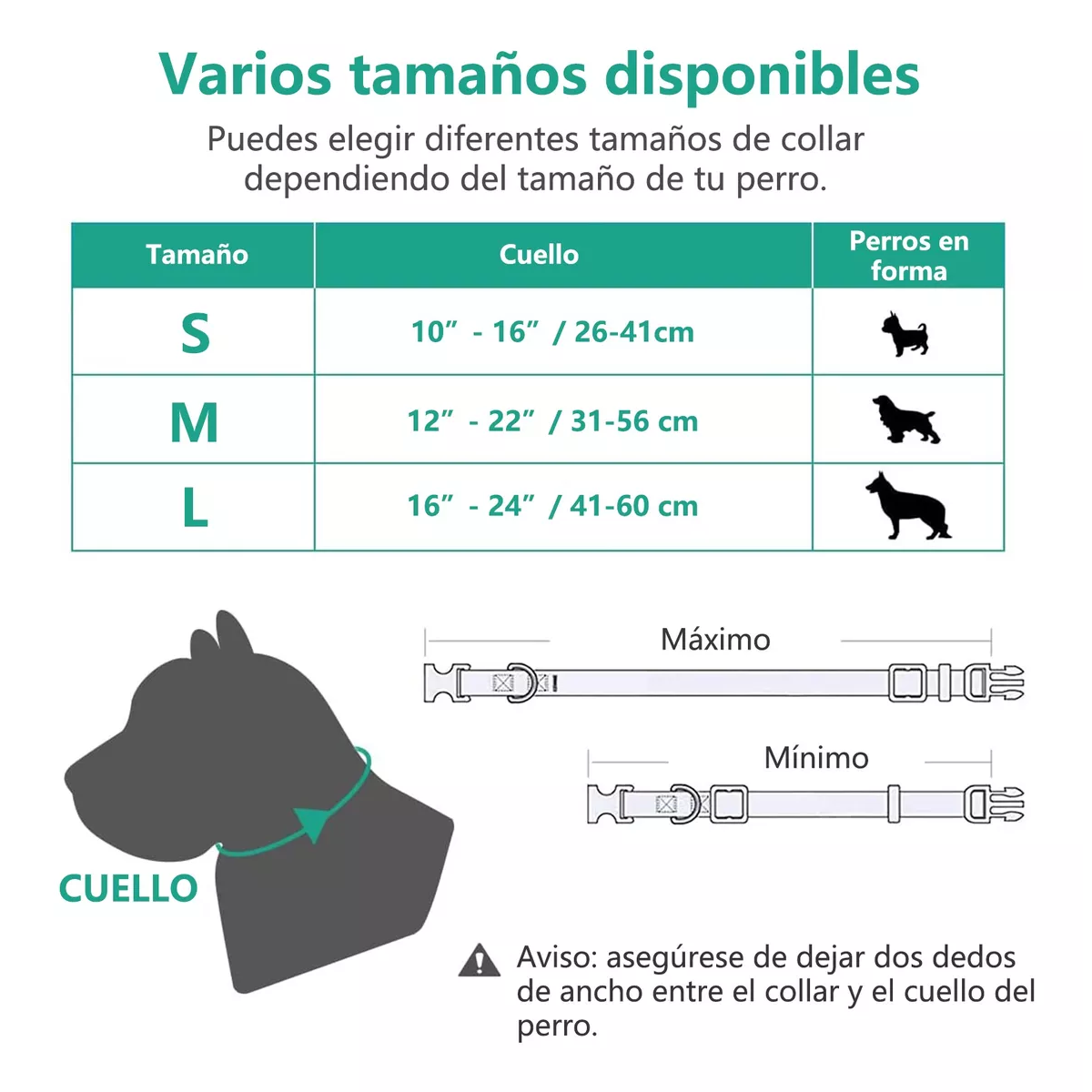 Collar Para Mascotas De Algodón Puro Transpirable Para Perro Verde Talla M