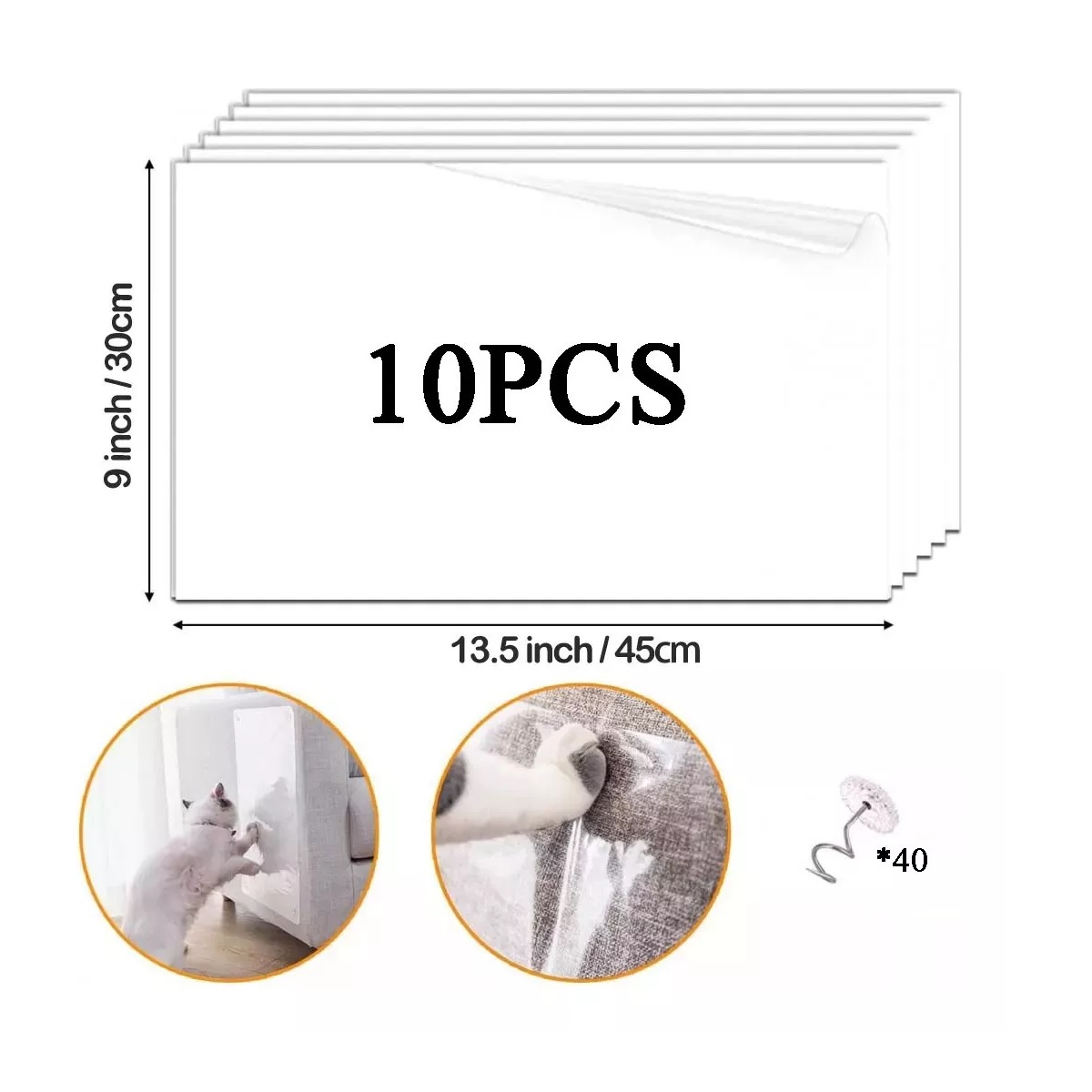 Protector Antirrasguños De Gato Para Muebles, 10 Piezas